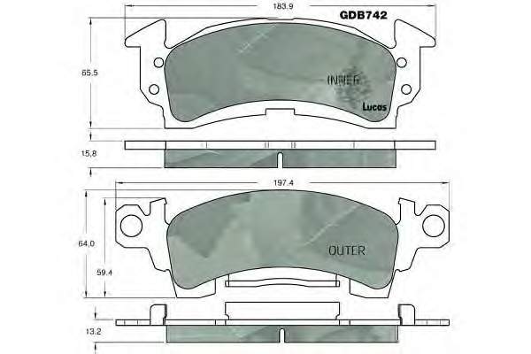 PGD52M Raybestos Колодки передние