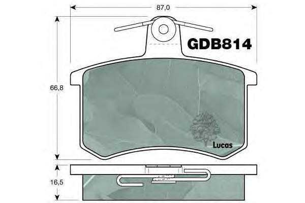 Sapatas do freio traseiras de disco GDB465 TRW