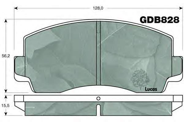 Передние тормозные колодки GDB828 Lucas