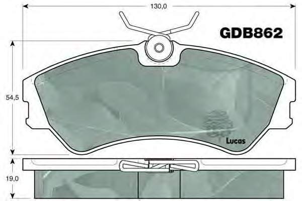 Купить GDB862 Lucas Колодки тормозные