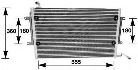 Radiador de aparelho de ar condicionado para Volkswagen Golf (1H1)