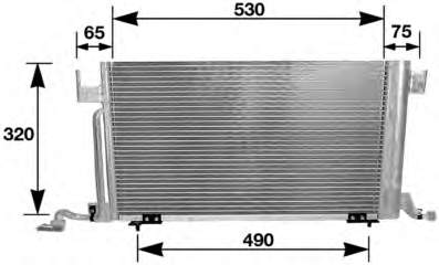 E163305 Peugeot/Citroen radiador de aparelho de ar condicionado