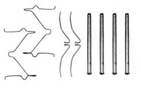 Kit de molas de fixação de sapatas de disco dianteiras D42476A Autofren