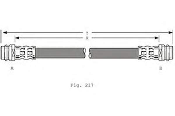 Задний тормозной шланг PHA341 Lucas