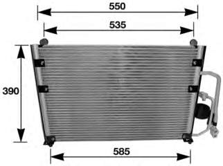 Radiador de aparelho de ar condicionado para Daewoo Lanos (KLAT)