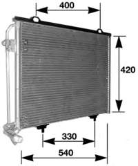 A2028301370 Mercedes radiador de aparelho de ar condicionado