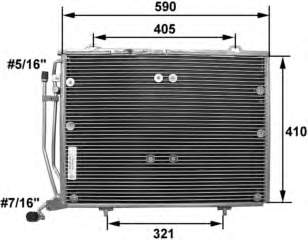 A202830107064 Mercedes radiador de aparelho de ar condicionado
