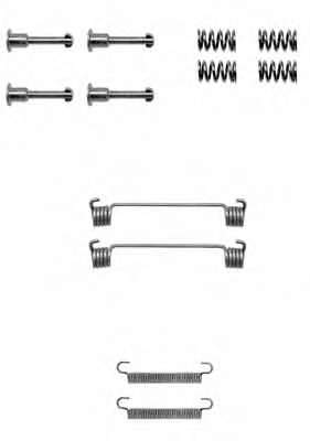 Kit de montagem das sapatas traseiras de tambor 1050690 Quick Brake