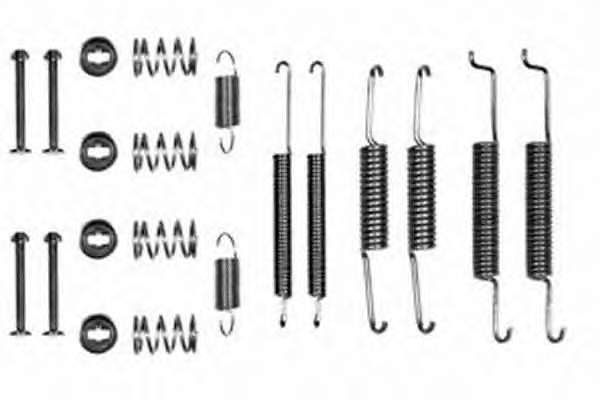 Kit de montagem das sapatas traseiras de tambor 1163950310 JP Group