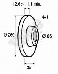 8306810 Brembo disco do freio dianteiro