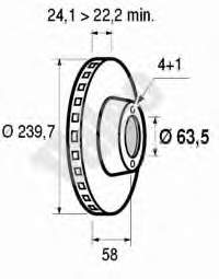 617443 Ford disco do freio dianteiro