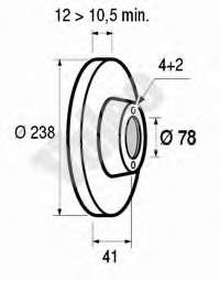 Disco do freio dianteiro 8448010 Brembo