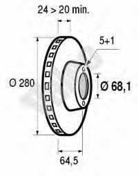 9556610 Brembo disco do freio dianteiro