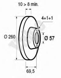 BS2070C Optimal disco do freio traseiro