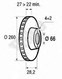 BS-4490C Optimal disco do freio dianteiro