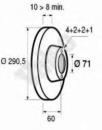 8693110 Brembo disco do freio traseiro