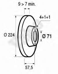 BDR111310 Open Parts disco do freio traseiro