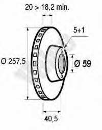 BDA1674.20 Open Parts disco do freio dianteiro