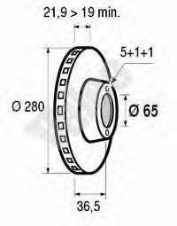 BDR1666.20 Open Parts disco do freio dianteiro