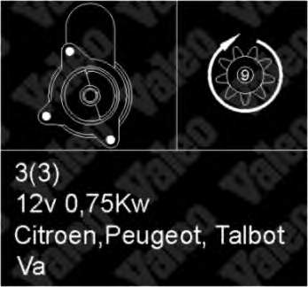 580228 Peugeot/Citroen motor de arranco