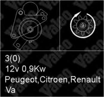 433208 VALEO motor de arranco