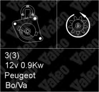 5802J8 Peugeot/Citroen motor de arranco