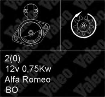 Motor de arranco para Alfa Romeo 33 (905)