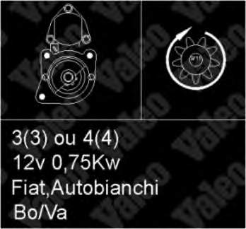 Motor de arranco para Fiat Panda (141A)