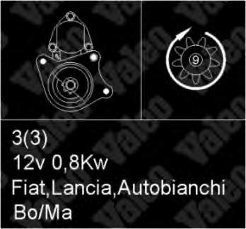 Motor de arranco para Fiat 242 