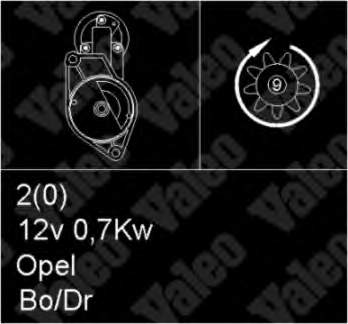 1202007 Opel motor de arranco