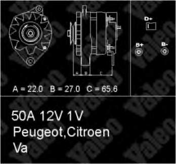 5705P8 Peugeot/Citroen gerador