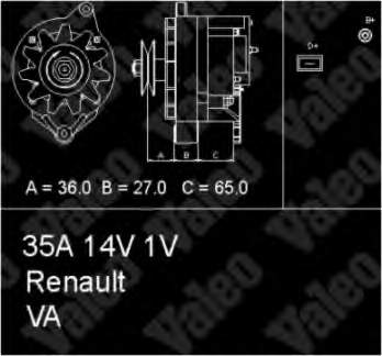 Генератор 433436 VALEO