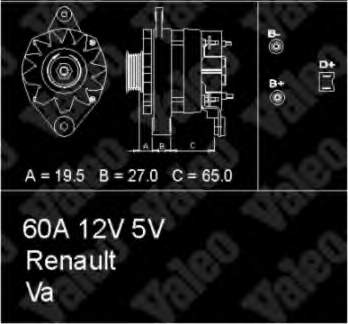 Gerador para Renault 11 (BC37)