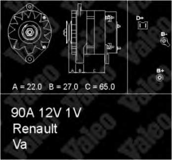 Gerador para Renault 25 (B29)