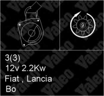 Motor de arranco para Lancia Delta (831AB0)
