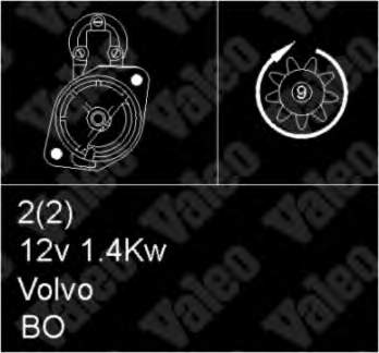 0001108030 Volvo motor de arranco
