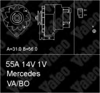 Gerador para Mercedes E (W123)