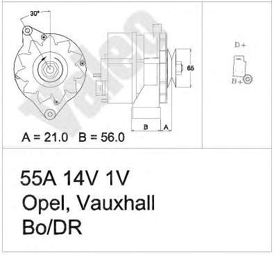 1204190 Opel gerador