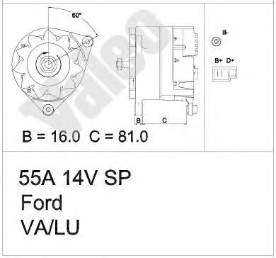 436166 VALEO генератор