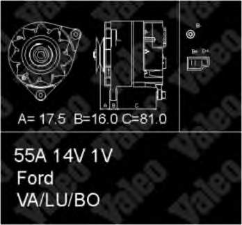 86FB10300AA Ford gerador