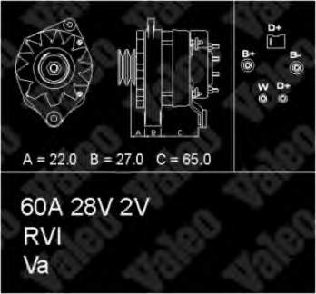 436348 VALEO gerador