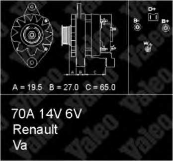 7701352045 Renault (RVI) gerador