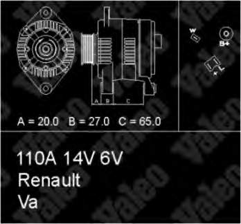 7701352115 Renault (RVI) gerador