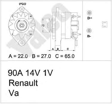 7700730365 Renault (RVI) gerador