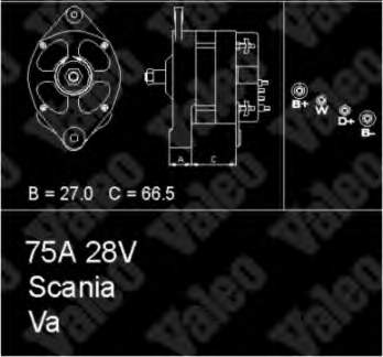 437588 VALEO gerador