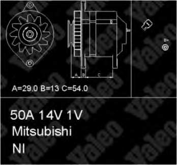 MD022576 Mitsubishi gerador