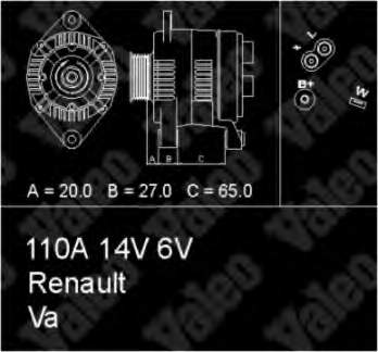 7701499606 Renault (RVI) gerador