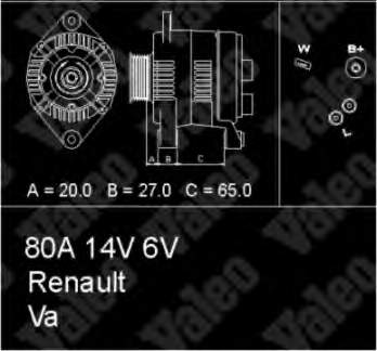 7701352354 Renault (RVI) gerador