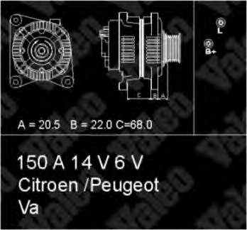 57051G Peugeot/Citroen gerador