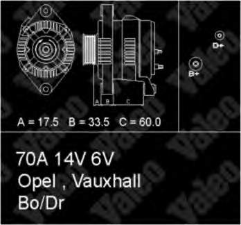 6204110 Opel gerador